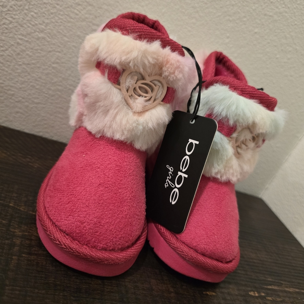 Bebe Faux Fur Tie Dye Girls Boots Winter Shoes Pink Blue NWT Size Toddler 6‎